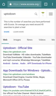 Ecosia android App screenshot 2